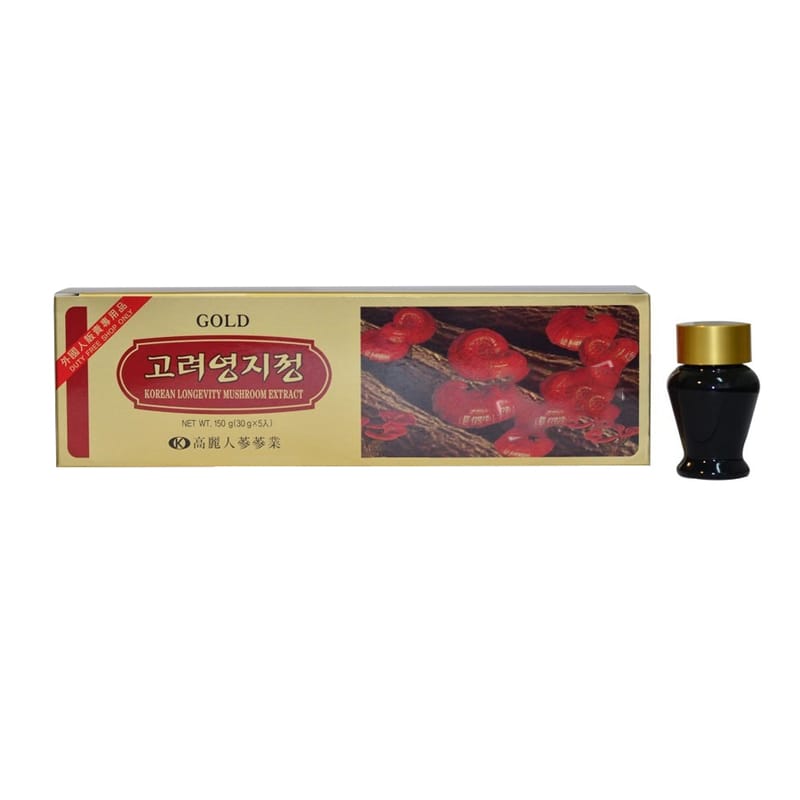 Cao Linh Chi KGS Korean Longevity Mushroom Extract Gold 150g (30g x 5 lọ)