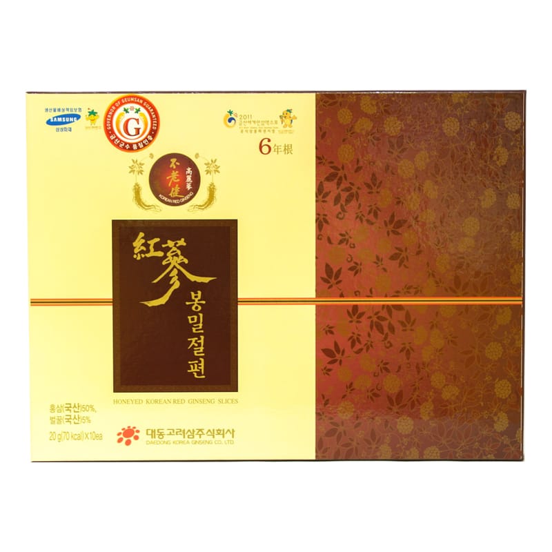 Hồng Sâm Thái Lát Tẩm Mật Ong Daedong Honeyed Korean Red Ginseng Slice (5 gói x 20g)