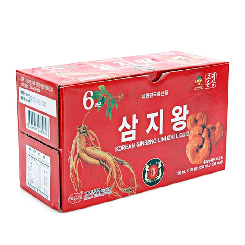 Nước Hồng Sâm Linh Chi KGS Korean Ginseng Linhzhi Liquid (100ml x 10 chai)