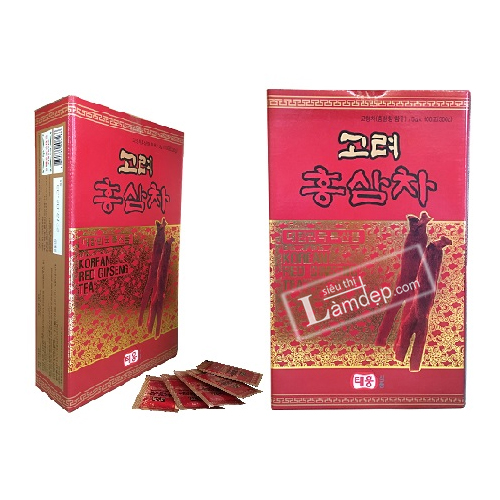 Trà Hồng Sâm Taewoong Food Korean Red Ginseng Tea (3g x 100 gói)