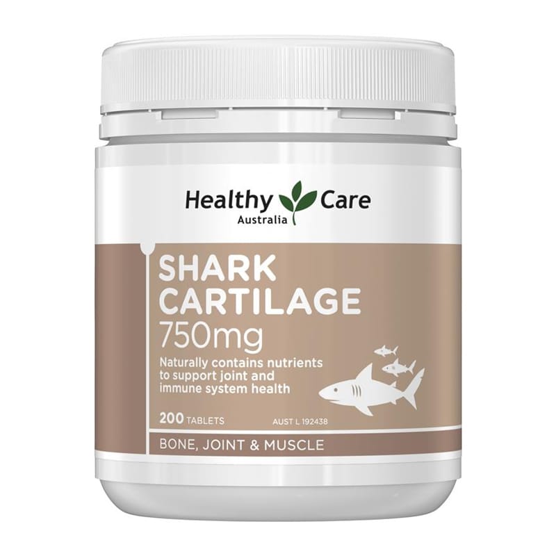 Viên Bổ Khớp Sụn Vi Cá Mập Healthy Care Shark Cartilage (200 Viên x 750mg)