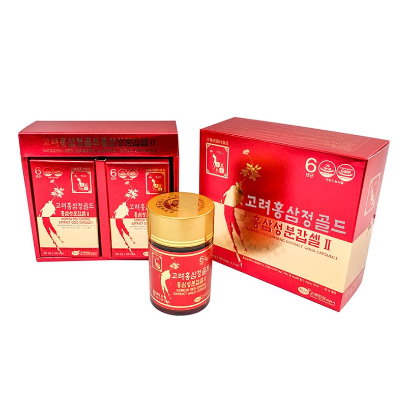 Viên Hồng Sâm KGS Korean Red Ginseng Extract Gold Capsule II (120 viên x 2 lọ)