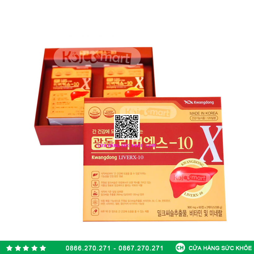 Viên uống bổ gan thải độc Kwangdong Liver X-10