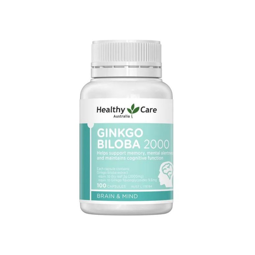 Viên uống Ginkgo Biloba 2000mg Healthy Care Úc 