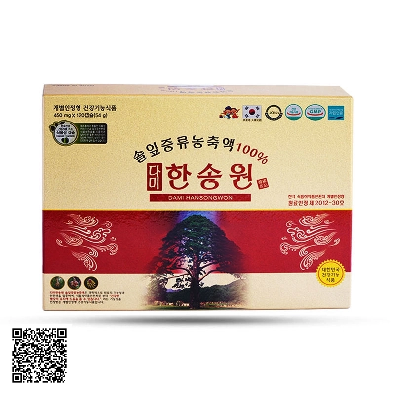 Viên Uống Tinh Dầu Thông Đỏ Dami Hansongwon Hàn Quốc 120 Viên