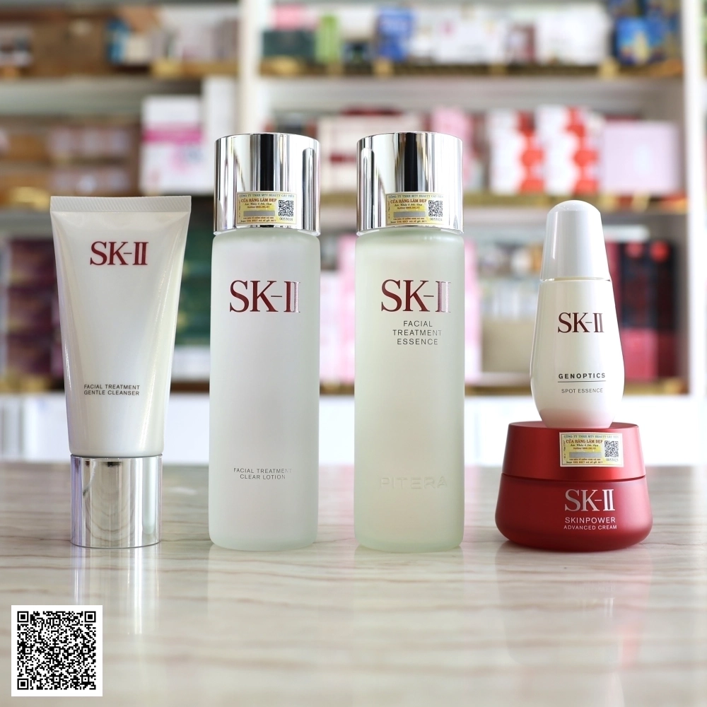 Trọn Bộ Mỹ Phẩm Dưỡng Da SK-II Dưỡng Trắng Da Hỗ Trợ Ngừa Lão Hóa Da Của Nhật Bản 5 Sản Phẩm