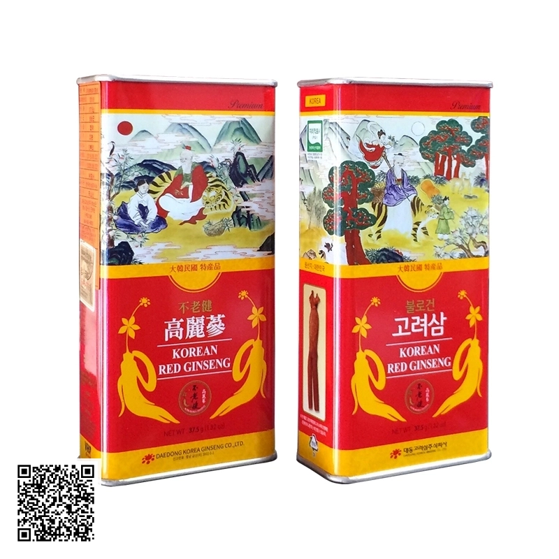 Hồng Sâm Củ Khô Daedong Korean Red Ginseng Hộp Thiếc Của Hàn Quốc 37.5g
