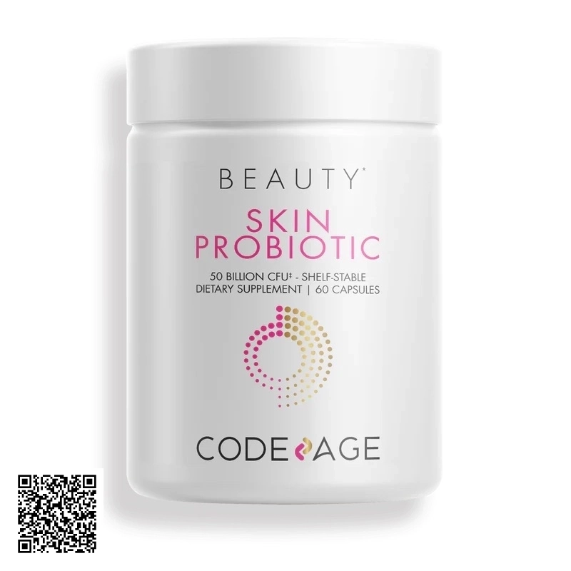 Viên Lợi Khuẩn Cho Da CodeAge Beauty Skin Probiotic Từ Mỹ 60 Viên