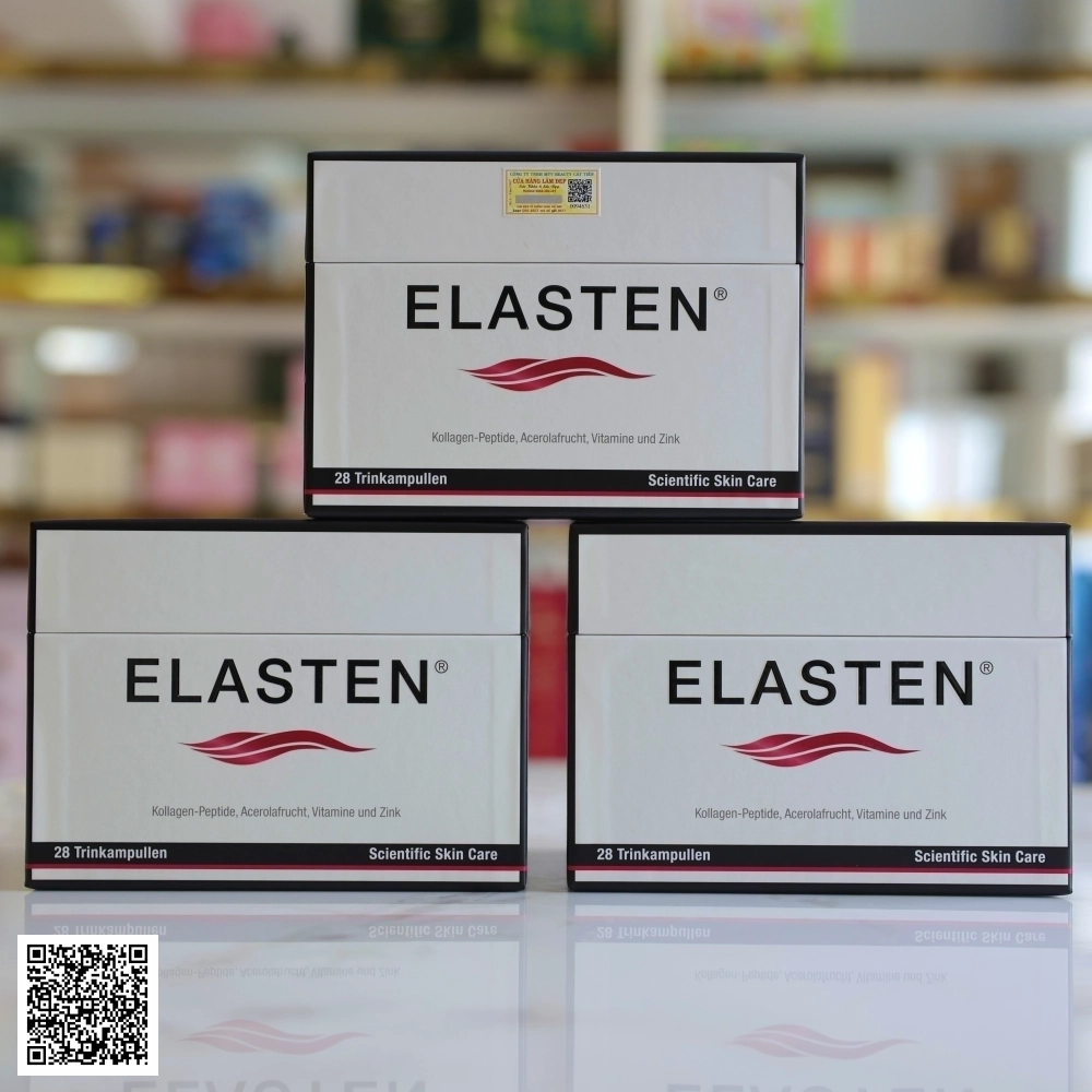 Liệu Trình Nước Uống Collagen Elasten Scientific Skin Care Từ Đức 28 Ống x 3 Hộp