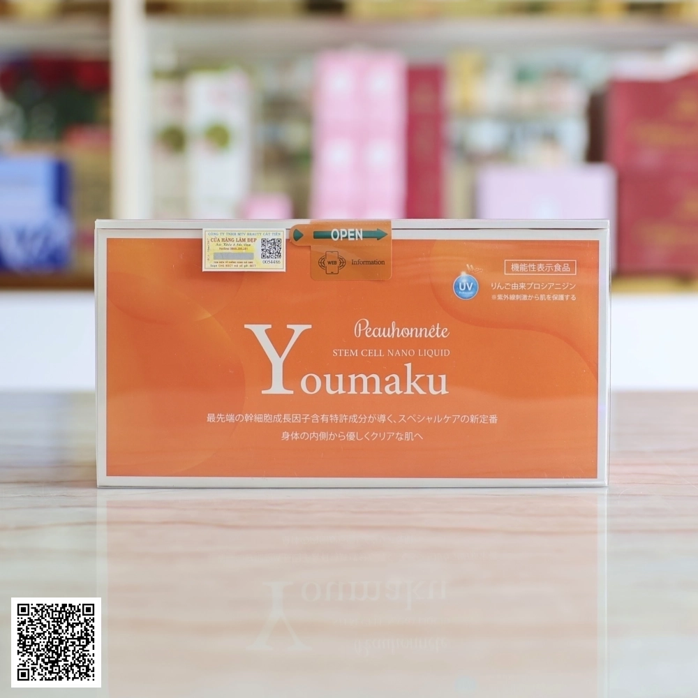 Nước Uống Peauhonnete Youmaku Stem Cell Nano Liquid Từ Nhật Bản Hộp 10 Lọ