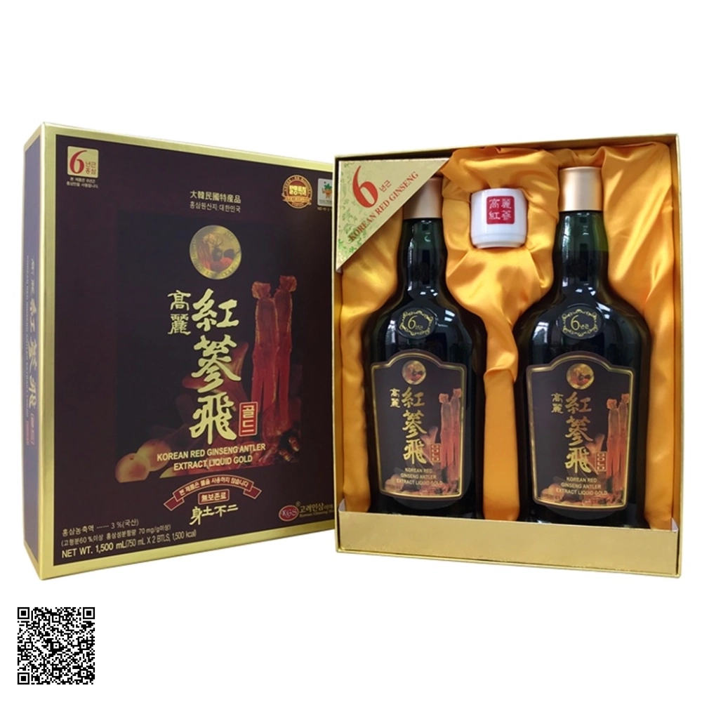 Nước Hồng Sâm Nhung Hươu KGS Korean Red Ginseng Antler Extract Liquid Gold 750ml