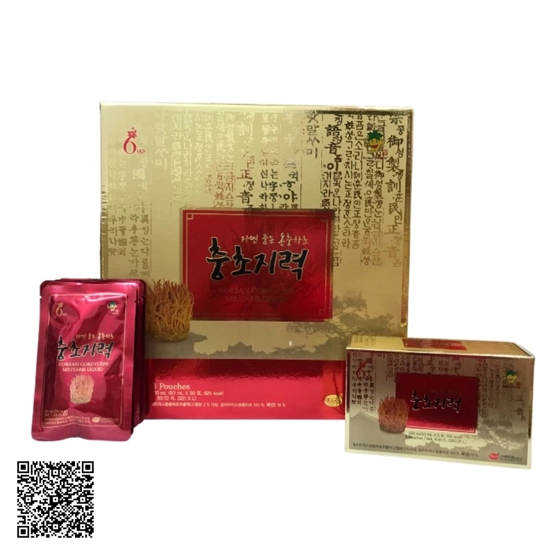 Nước Đông Trùng Hạ Thảo KGS Korean Cordyceps Militaris Liquid Từ Hàn Quốc 30 Gói