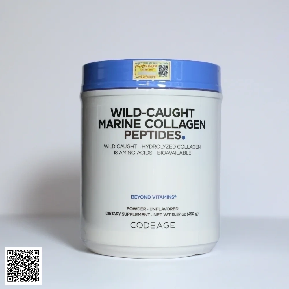 Collagen Cá Đại Dương Codeage Marine Collagen Peptides Từ Mỹ 450g