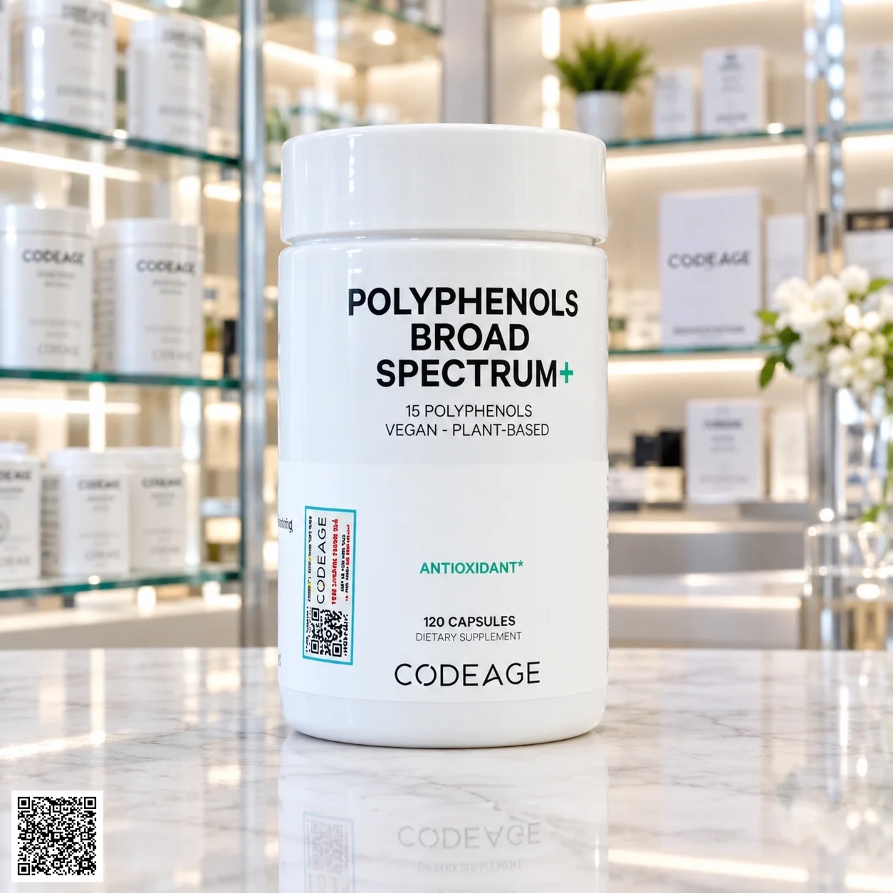 Polyphenols Broad Spectrum Codeage Viên Uống Chống Nắng Mỹ Hộp 120 Viên