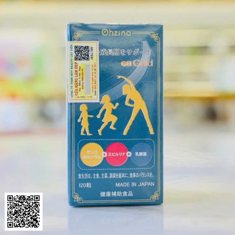 Viên Uống Ohzino Hỗ Trợ Tăng Chiều Cao GH Gold Nhật Bản 120 Viên