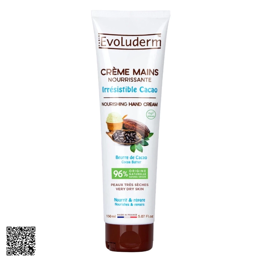 Kem Dưỡng Evoluderm Dưỡng Da Tay Hương Cacao 150ml từ Pháp