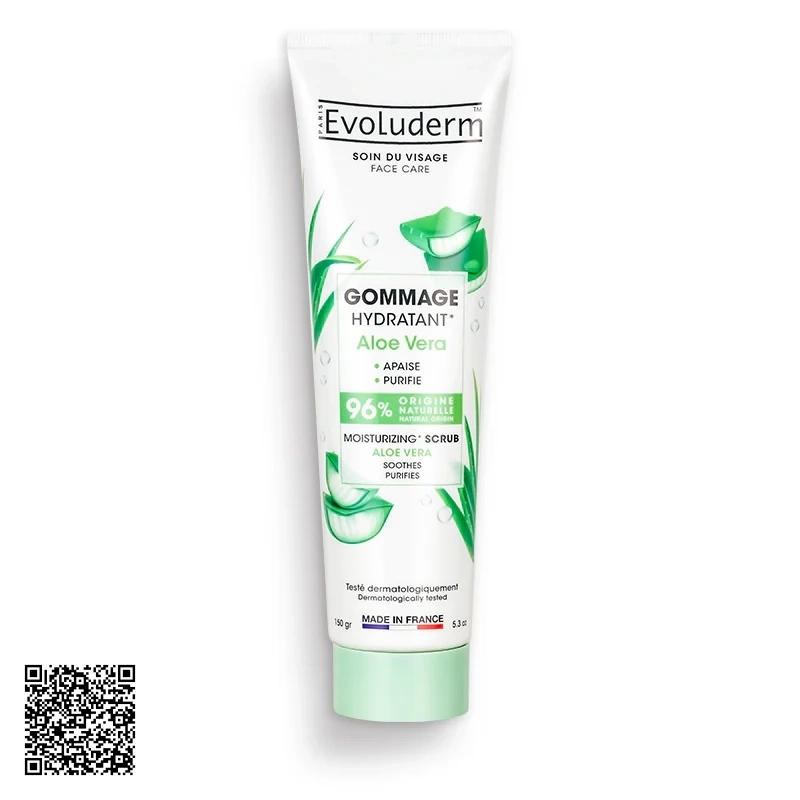 Tẩy Tế Bào Chết Evoluderm Dưỡng Ẩm Da Mặt Chiết Xuất Nha Đam 150g từ Pháp
