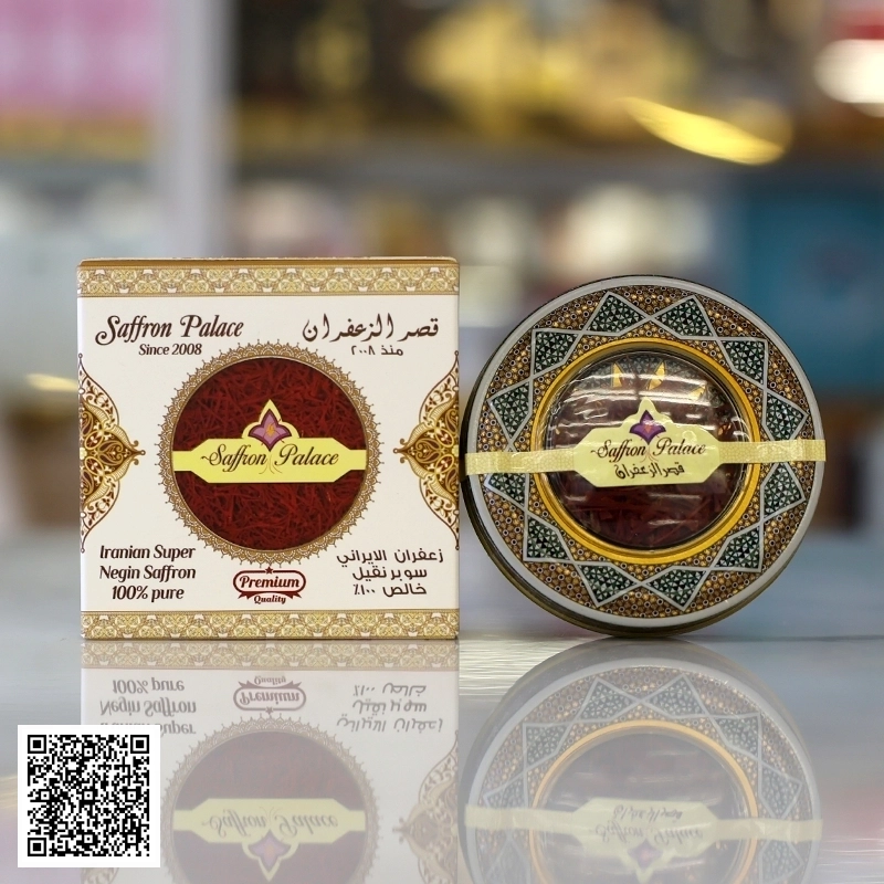 Saffron Palace (Nhụy Hoa Nghệ Tây) Dòng Negin Hữu Cơ Thượng Hạng Nhập Khẩu 1G Từ Dubai