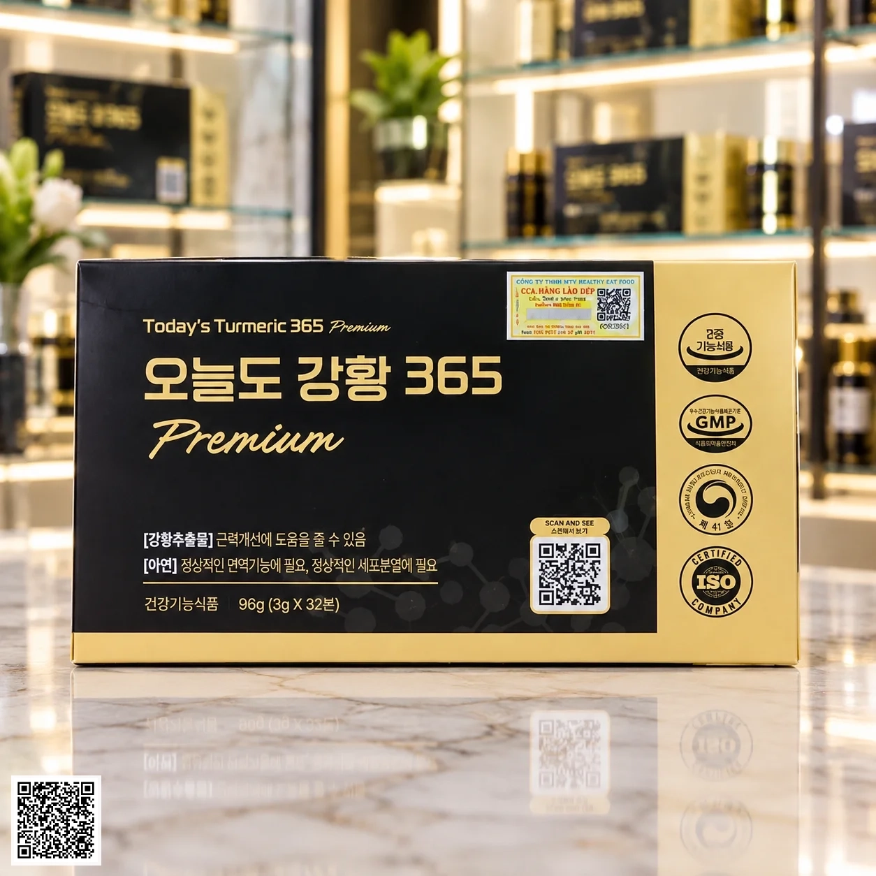 Tinh Nghệ Nano Today Turmeric 365 Premium Hộp 32 Ống Từ Hàn Quốc