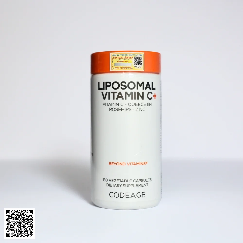 Codeage Liposomal Vitamin C+ Thực Phẩm Chức Năng Viên Uống Vitamin C  500mg * 180 Viên Hộp Mỹ