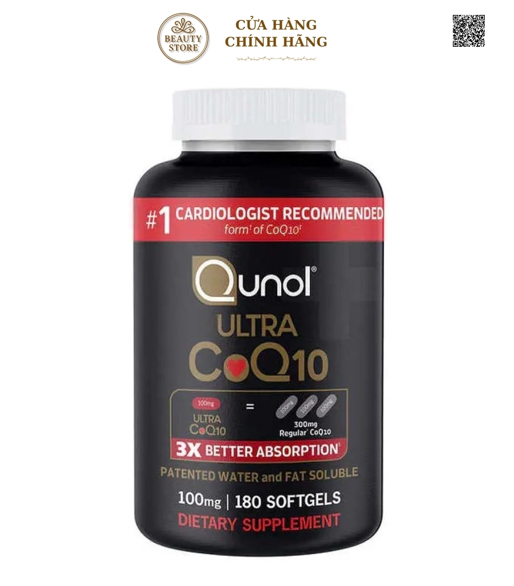 Viên uống hỗ trợ tim mạch Qunol Ultra CoQ10 100mg 180viên của Mỹ 1